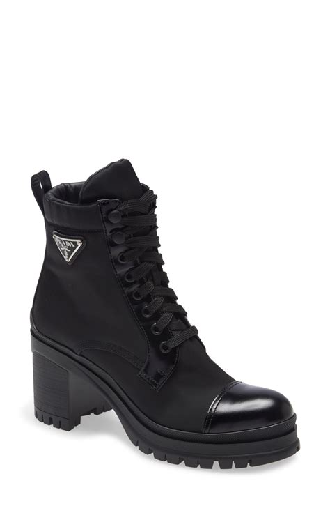 prada ankle boots womens|prada block heel combat boots.